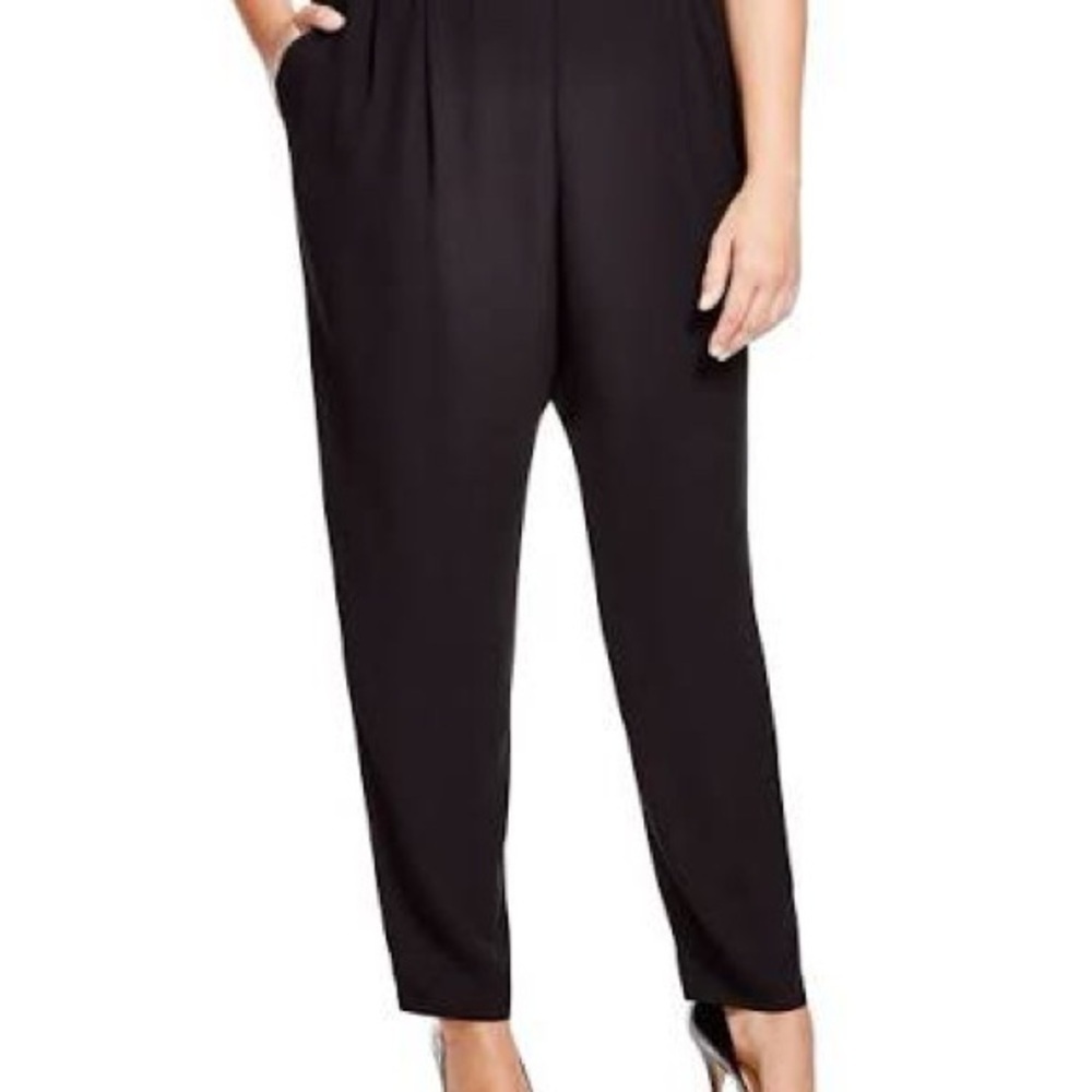 Eileen Fisher Black Silk Washable Crepe Slim Pants Size XS